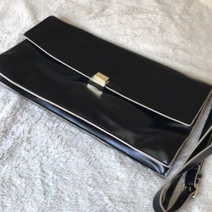 Zara Black and White oversized clutch